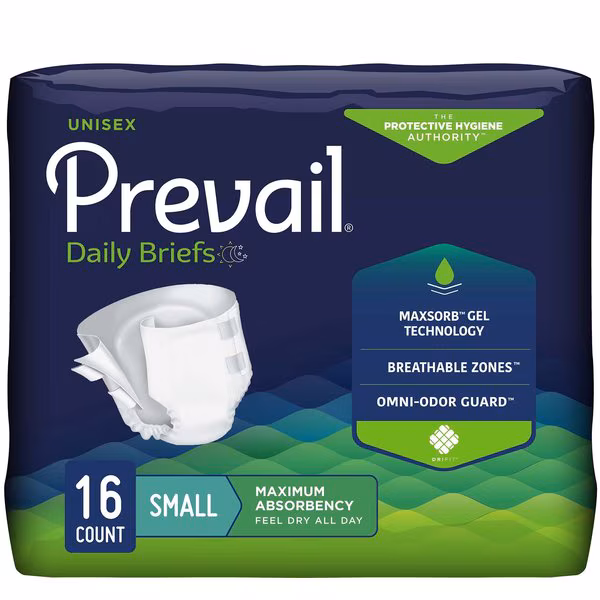 Incontinence Brief S Mat Body Shape, Maximum, PK 96
